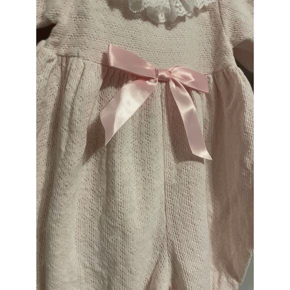 Vtg Buster Brown Baby Girl One Piece Outfit Pink Lace‎ Size 0-3 Months - Picture 3 of 6